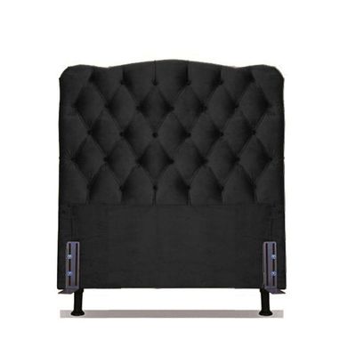 Cabeceira Solteiro 88 - Bello Box - Dunas Suede Preto