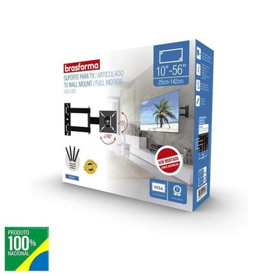 Suporte De Tv Articulado 10 - 56 Brasforma Bra40 Preto