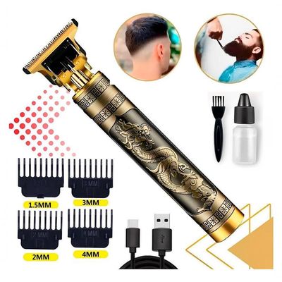 Aparador De Pelo T9 Dourado Profissional