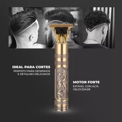 Aparador De Cabelo Profissional Dragão Dourado