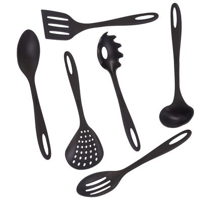 Jogo De Utensilios 6 Peças De Nylon Utily Preto