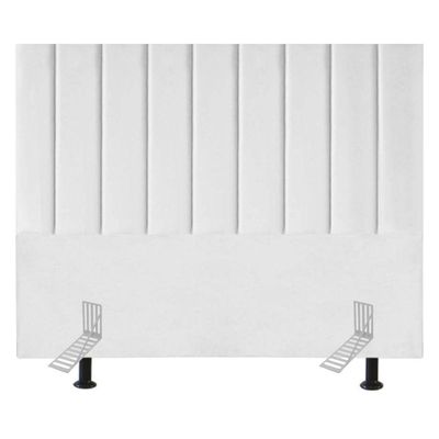 Cabeceira Estofada Casal Queen 160 Cm Maya Suede E Frame Cor:branco