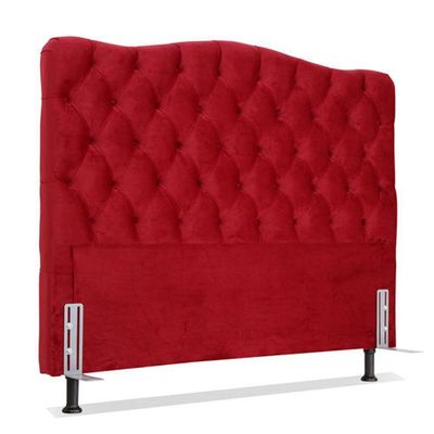 Cabeceira Queen 158 - Bello Box - Dunas Veludo Vermelho