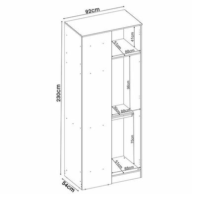 Guarda Roupa Modulado Irlanda Canto Reto Amêndola-branco - Demartêz Amêndola-branco