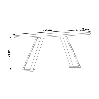 Aparador Decorativo 180cm Efron Preto - Gran Belo