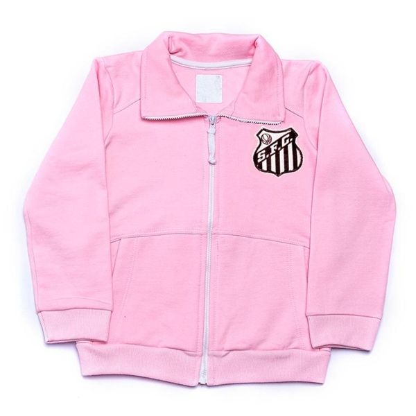 Blusa Infantil Santos Rosa Moletom Oficial Tam 2