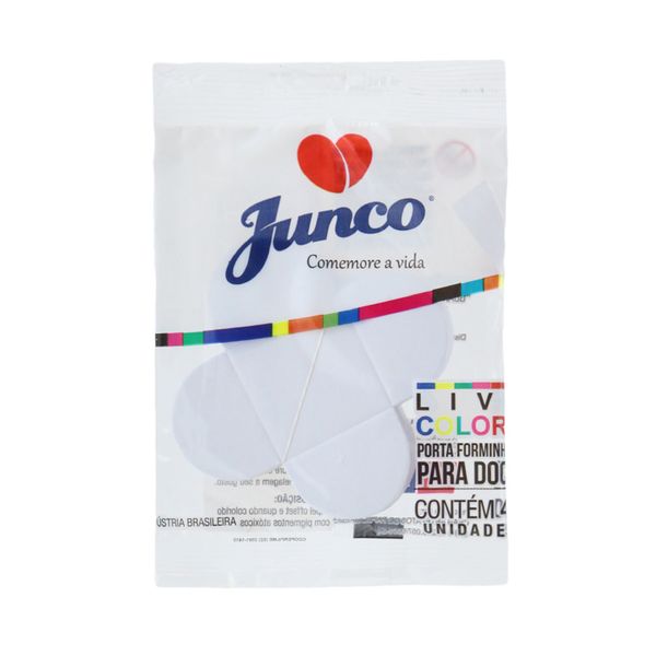 Forminha de Papel Junco 4 Pétalas Branca com 10 Unidades Forminha de Papel Junco 4 Pétalas Branca com 10 Unidades