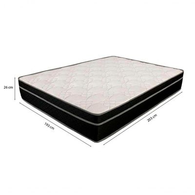 Cama Box Baú King 193 Bipartido Tecido Branco Com Colchão Paris De Molas Bello Box 67x193x203