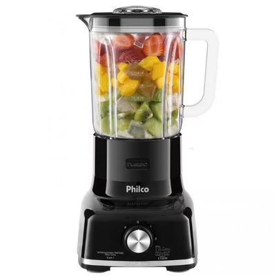 Multiprocessador de Alimentos Philco PMP1600P 9 em 1 com 2 Velocidades + Pulsar 1700W Preto / 110V