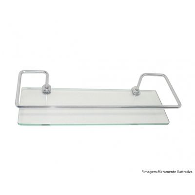 Porta Shampoo Hidrolar Vidro Reto 30X10Cm