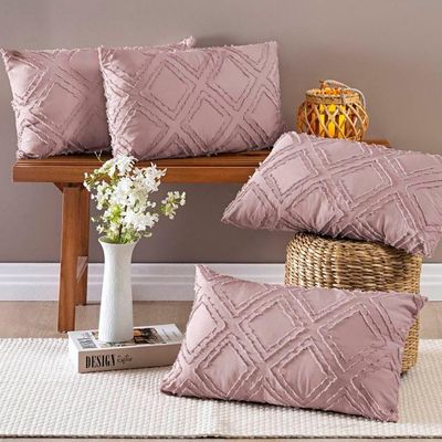 Kit 04 Almofadas Cheias Aveline 60cm X 30cm Rose