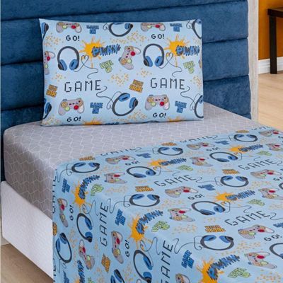 Jogo De Lençol Solteiro Bouti Kids Infantil Estampado 3 Peças Game