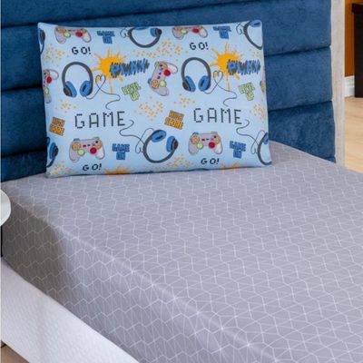 Kit Colcha Solteiro Bouti Kids Com Jogo De Lençol 4 Peças Game