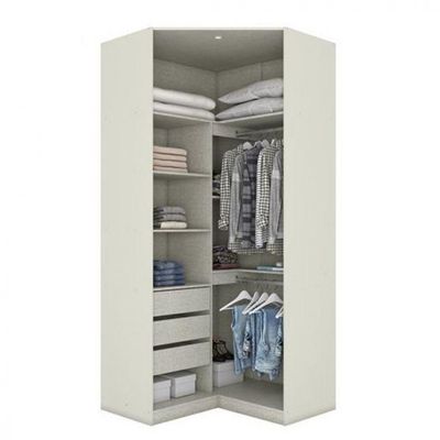 Canto Closet Seletto 2 Portas Com Espelho Mc06-133 Areia