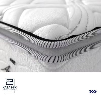 Cama Box Preto E Colchão Amsterdã Molas Ensacadas Queen Probel