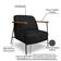 Kit 2 Poltronas Decorativa Eros Linho Bouclê Com Base De Ferro Preto SSX Multicoisas Preto