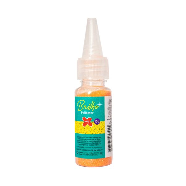 Glitter em Poliéster Make+ Laranja Neon 15g Glitter em Poliéster Make+ Laranja Neon 15g