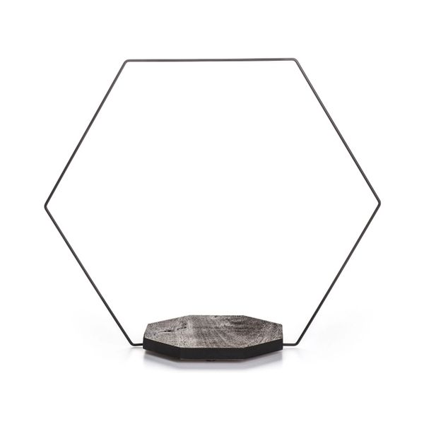 Armação Festplastik com Base de Madeira 23x43cm Preta