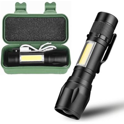 Mini Lanterna Led Tática DK Potente 3 Modos Recarregável Camping Lampião