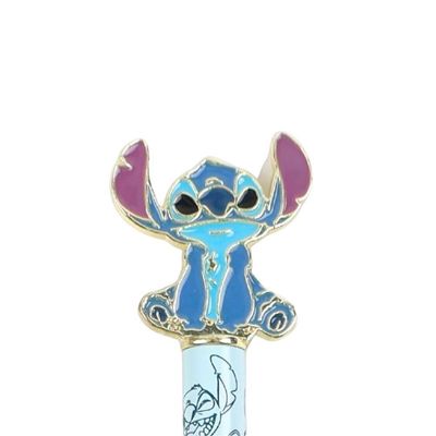 Caneta Metálica Escrita Média Preta 1.0mm Disney Stitch Molin