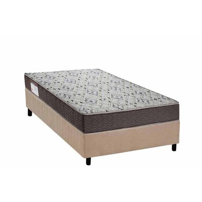 Cama Box Solteiro: Colchão Espuma D45 Ortobom Iso 150 Mega Firme + Base Crc Suede Clean (78x188)