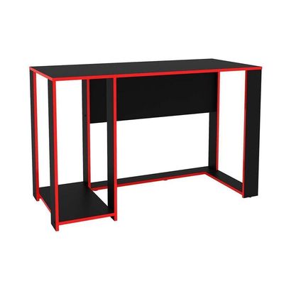 Mesa Computador Casal Gamer Singapura Preto Vermelho Politorno