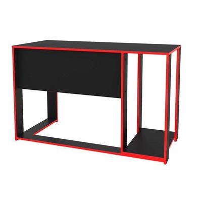Mesa Computador Casal Gamer Singapura Preto Vermelho Politorno