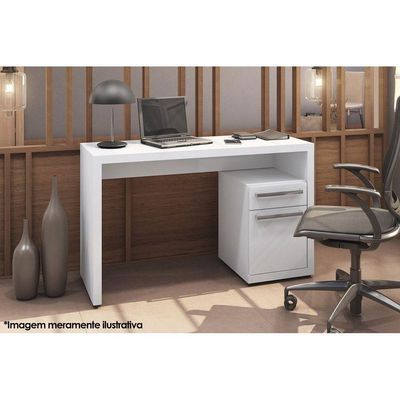 Mesa Computador Escrivaninha S970 Com 1 Porta E 1 Gaveta Branco Kappesberg