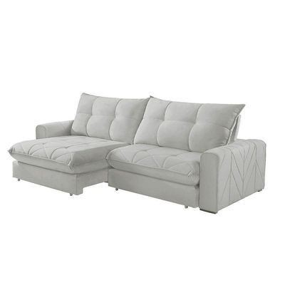 Sofá Firenze Veludo 02 Módulos De 80cm B25cm Meu Sofá Online B026 Veludo Prata