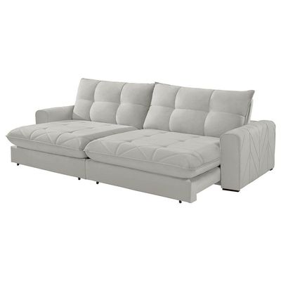 Sofá Firenze Veludo 02 Módulos De 80cm B25cm Meu Sofá Online B026 Veludo Prata