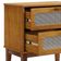 Mesa De Cabeceira 2 Gavetas Santorini Nature 60 Cm Com Tela Indiana - Bege