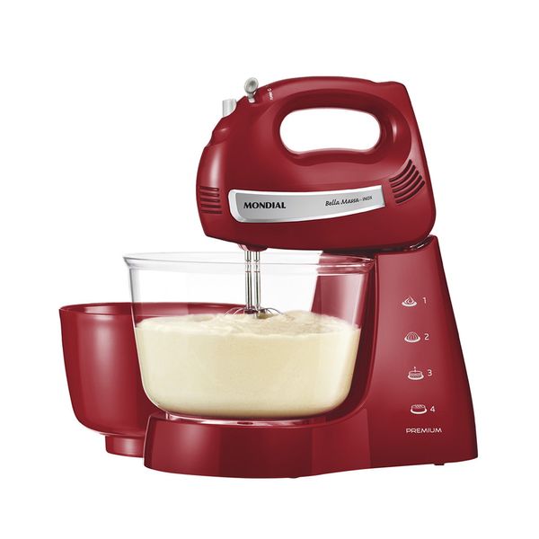 Batedeira Mondial Bella Massa B-29 Vermelha - 250W 220V Batedeira Mondial Bella Massa B-29 Vermelha - 250W 220V
