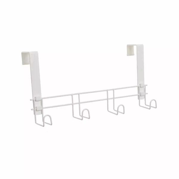 Cabide para Porta com 4 Ganchos Metaltru Plus Branco