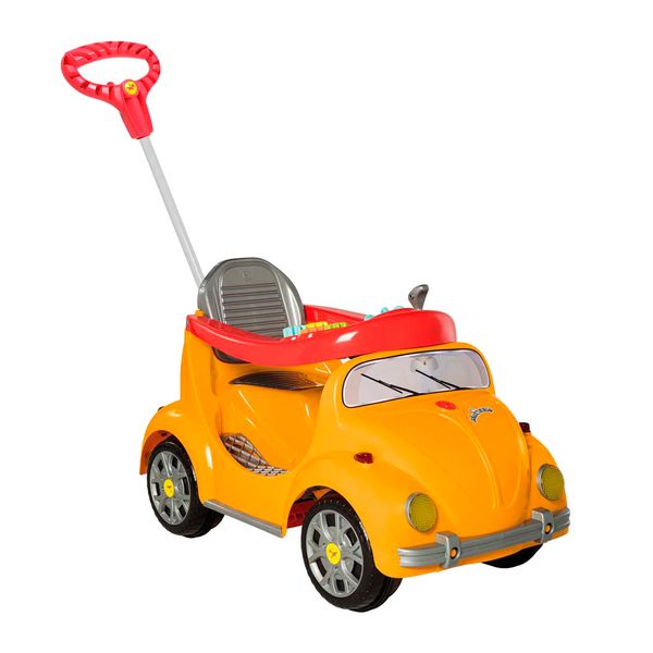 Carrinho Passeio e Pedal Calesita Fouks Fusca Amarelo