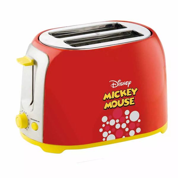 Torradeira Mallory Disney Mickey Mouse Vermelha e Amarela - 850W 220V Torradeira Mallory Disney Mickey Mouse Vermelha e Amarela - 850W 220V