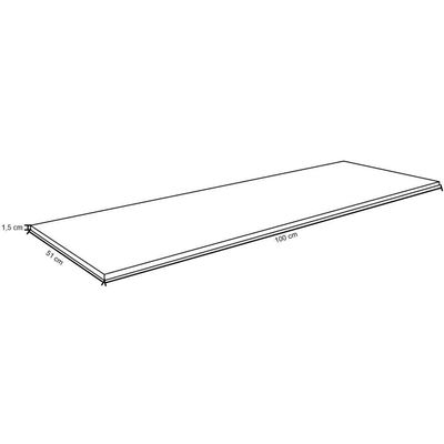 Tampo Para Balcão De Cozinha 100cm Mdp Ajl Móveis Cinza