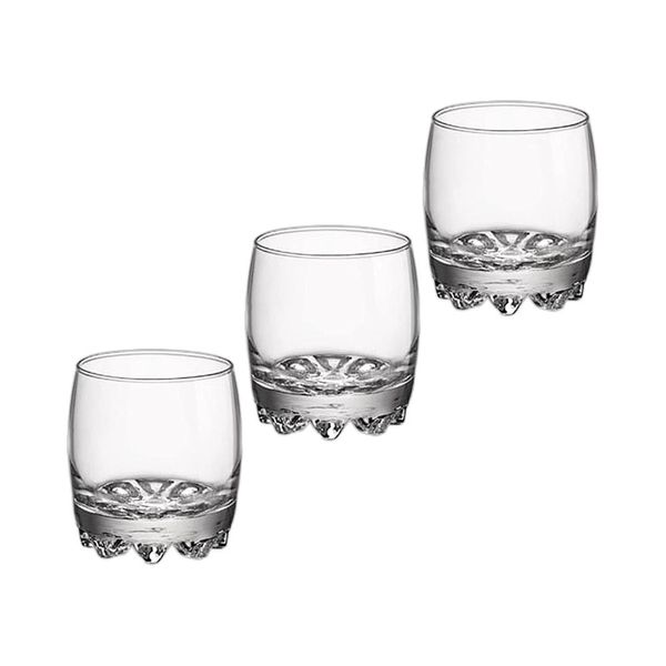 Jogo de Copos para Licor Bormioli Rocco Galassia em Vidro Transparente 3 Peças 60ml