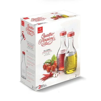 Conjunto de 2 Azeiteiros em Vidro Bormioli Rocco Quattro Stagioni 500ml