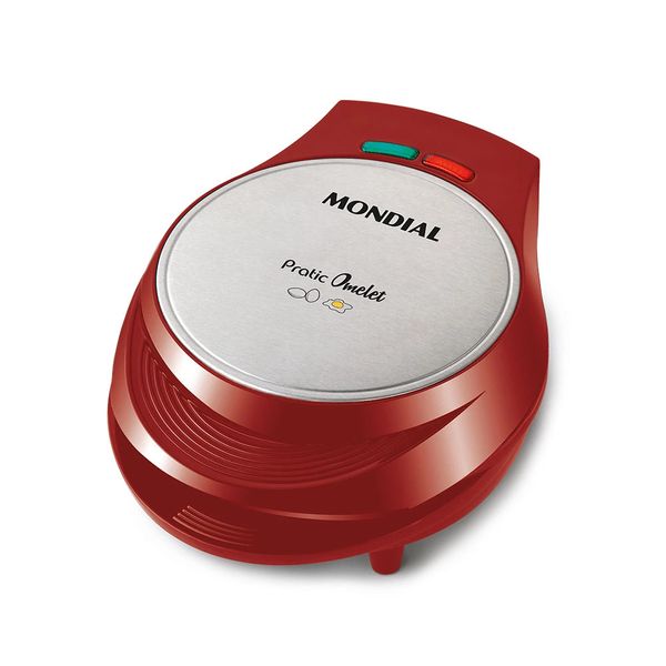 Omeleteira Elétrica Mondial Prátic Red OM-03 Vermelho 2 Unidades - 220V Omeleteira Elétrica Mondial Prátic Red OM-03 Vermelho 2 Unidades - 220V
