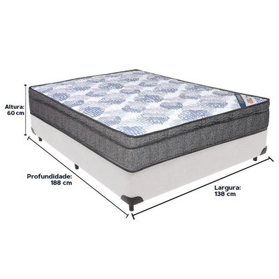 Cama Box Branco E Colchão Iso Superpocket Molas Ensacadas Casal Ortobom