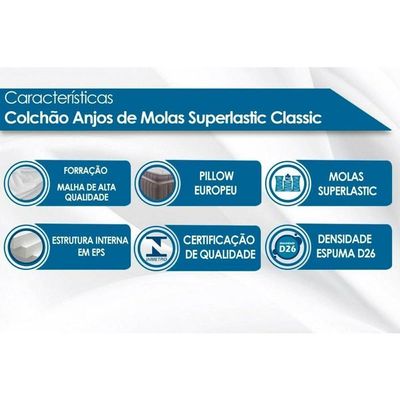 Cama Box Baú Queen: Colchão Molas Ensacadas Superlastic Classic + Base Crc Suede Brown (158x198)