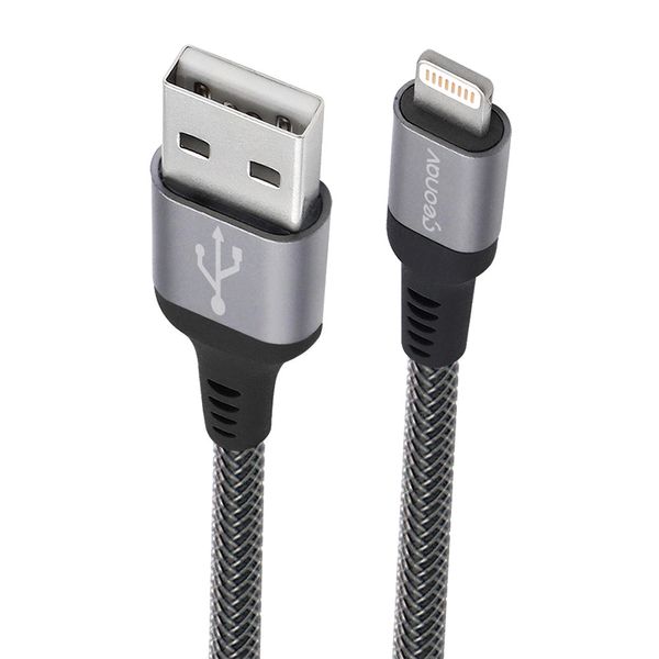 Cabo Lightning Geonav MFI em Nylon Reforçado com 2m Cinza Cabo Lightning Geonav MFI em Nylon Reforçado com 2m Cinza