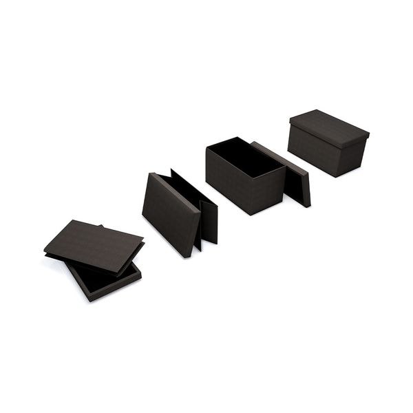 Puff Baú Belladecor Desmontável 72x36cm Trança Marrom Puff Baú Belladecor Desmontável 72x36cm Trança Marrom