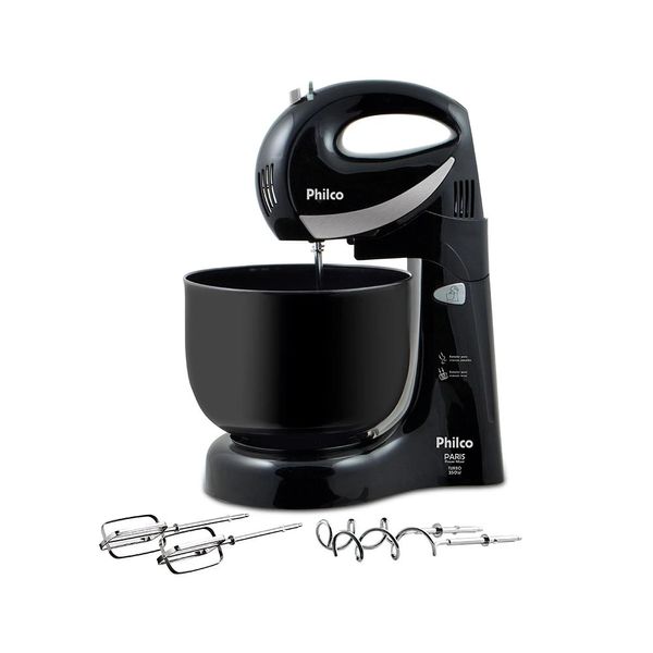 Batedeira Philco Paris Power Mixer Turbo Preto - 350W 127V
