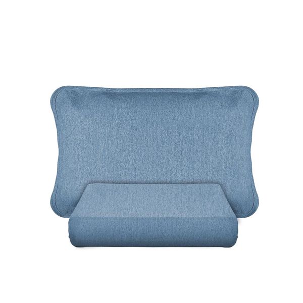 Jogo de Cama Solteiro Atlântica Malha Mescla Azul com 2 Peças Jogo de Cama Solteiro Atlântica Malha Mescla Azul com 2 Peças