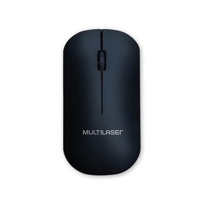 Mouse sem Fio Multilaser 2.4 Ghz 1200 Dpi Conexão Usb Power Save Box Preto Modelo MO307