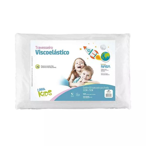 Travesseiro Fibrasca Visco Kids Nasa Branco Travesseiro Fibrasca Visco Kids Nasa Branco