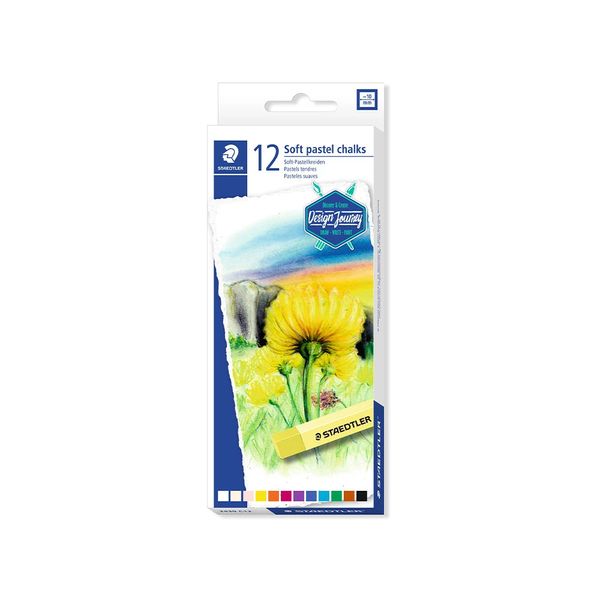Giz Pastel Seco Staedtler Karat com 12 Cores