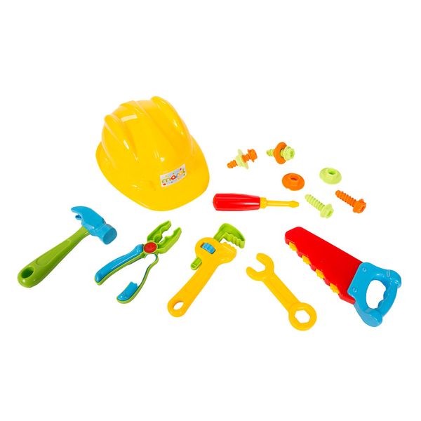 Super Ferramentas com Capacete Maral com 15 Peças Super Ferramentas com Capacete Maral com 15 Peças