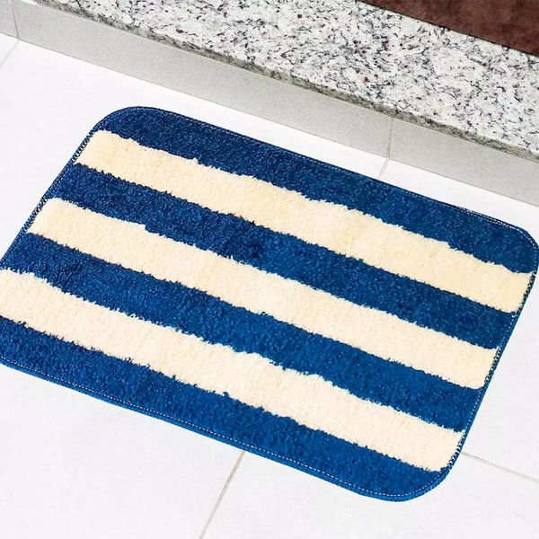 Tapete para Banheiro Tapetes Júnior Topázio em Polipropileno 40x60cm Azul Petróleo Tapete para Banheiro Tapetes Júnior Topázio em Polipropileno 40x60cm Azul Petróleo